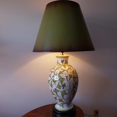 Oversize ceramic painted lamp