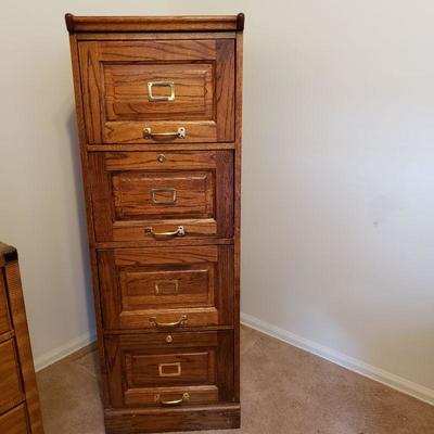 Stately wood file cabinet