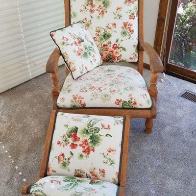 Antique Chair and Ottoman