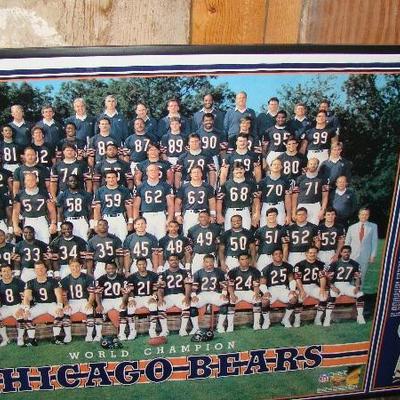 World champion chicago bears 1986 framed poster