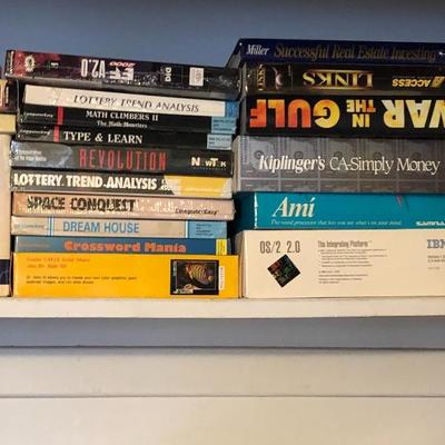 Variety of books and computer systems

