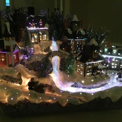Avon fiber optic Christmas village