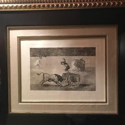 Original De Goya etching
