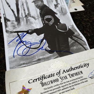 Morgan Freeman signed 8x10