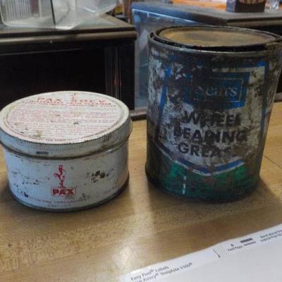 pair of vintage cans