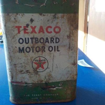 Texico outboard motor oil can 1qt
