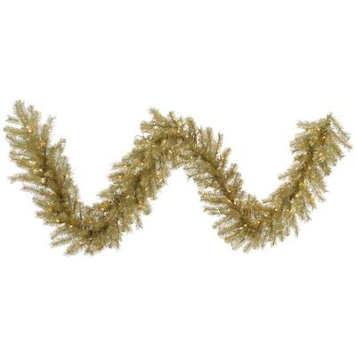 9 ft. x 14 in. Gold Silver Tinsel Garland