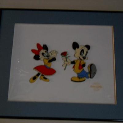 * Original, signed animation art & cels with authentication and seals:
o	