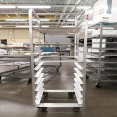 Rolling Pan Rack With Two Pans