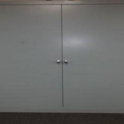 Large Metal 6-Shelf Storage Cabinet, Grey, No Cont ...