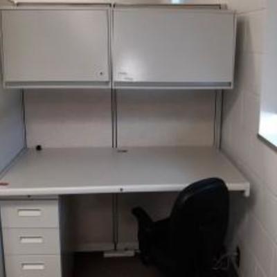 Office Desk with Closed Shelving Storage Space, De ........