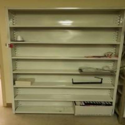 White Metal Bookcase