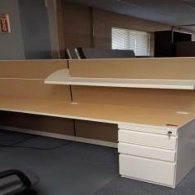 Desk With One PanelsAnd Shelving