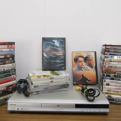 Toshiba DVD Player With Remote and DVD Lot - Movie ...