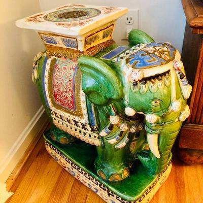 Large porcelain elephant stool from Vietnam