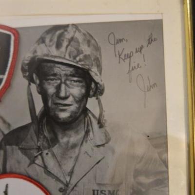 Autographed photo of John Wayne