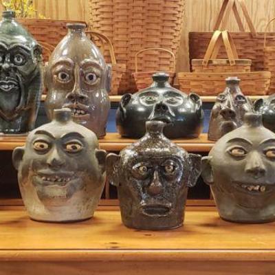 Southern pottery face jugs