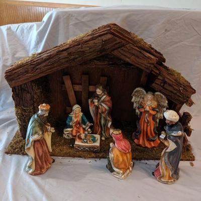 Lighted Nativity with Stable