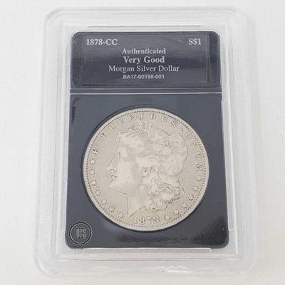 2056: 1878-CC Morgan Silver Dollar - Graded
Carson City Mint
