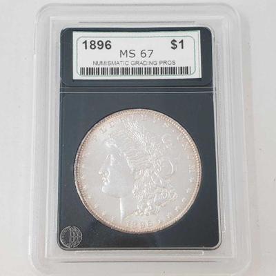 2050: 1896 Morgan Silver Dollar - NGP Graded
Philadelphia Mint NCP Graded MS67