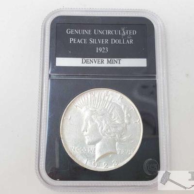 2070: 1932-D Silver Peace Dollar - Graded
Denver Mint In protective Casing