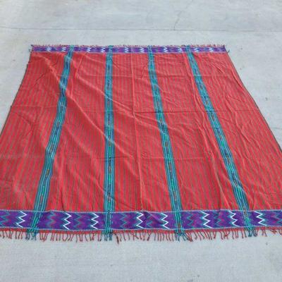 1038: Hand Woven Native American Blanket
Measures approx 93