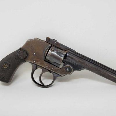 790: Iver Johnson Top Break .38 Cal Revolver with Leather Holster
Serial Number: B82807 Barrel Length: 4