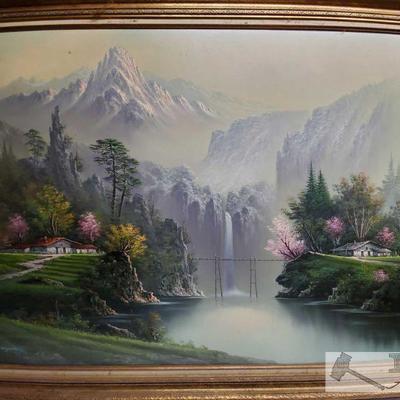 4637: Signed Framed Painting
Measures approx 56