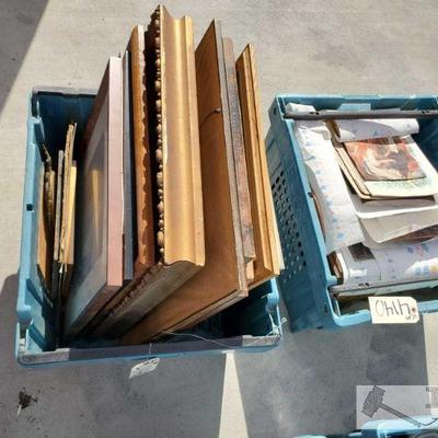 4140: 2 Totes of Paintings and Framed Picture
Measures approx from 10