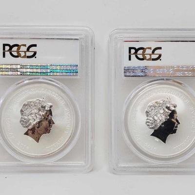 2020: Two .999 Fine Silver 2016-P 75th Anniversary Pearl Harbor Commemorative 1 Oz Coins - PCGS Graded
PCGS Graded MS70 In protective...