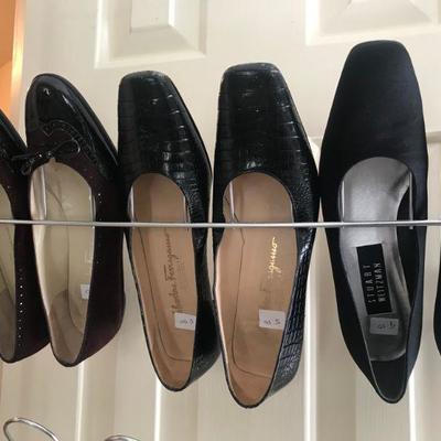 Ladies Shoes, size 7, 2A.....Stuart Weitzman, Ferragamo 