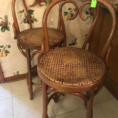 Pair of Bentwood Stools 