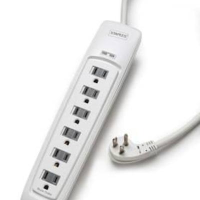 Staples 6-Outlet 1200 Joule Surge Protector
