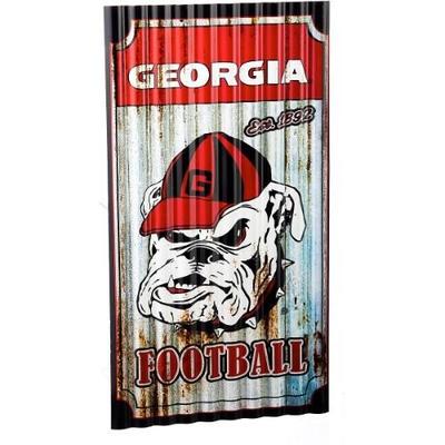 Georgia Bulldogs 21.5 x 12 Corrugated Metal Wall ...
