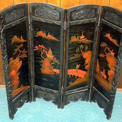 Carved Japanese Screen