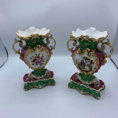 Double Handled French Vases