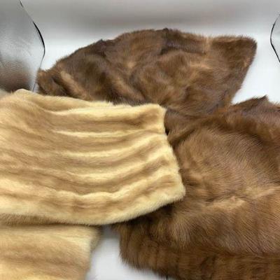 Two Mink Stoles and a Wrap