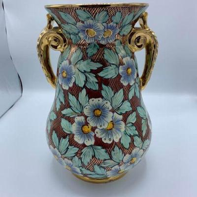 Italian Gold Trimmed Vase