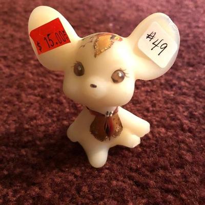 Vintage signed Fenton mouse