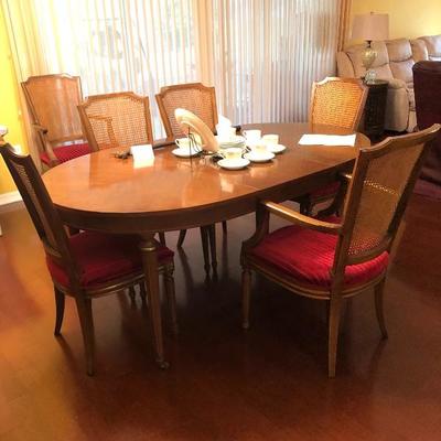 The client tells us that this antique dining room table was commissioned by the German Government for President J. F. Kennedy's visit in...