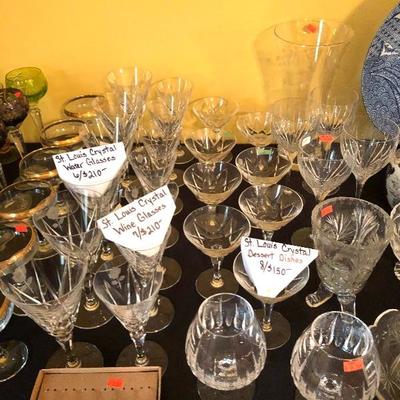St Louis crystal stemware 
