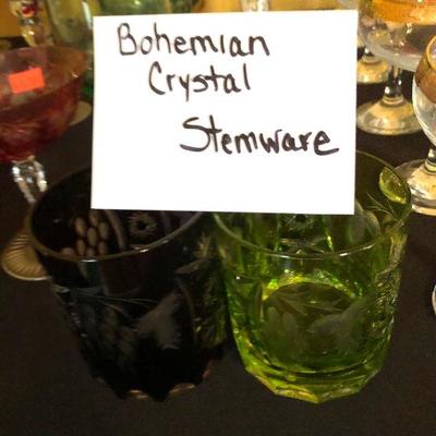 Bohemian Crystal Stemware