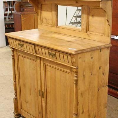  Pine Carved 2 Drawer 2 Door Victorian Style Buffet with Backsplash 
