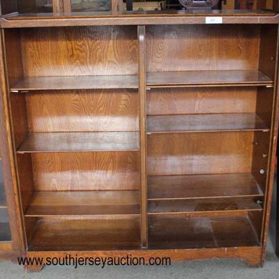  ANTIQUE Oak Open Front Bookcase 