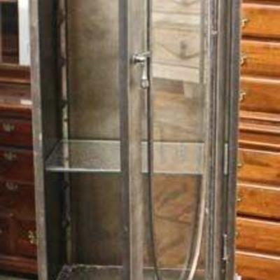  Industrial Style Metal 2 Door Display Cabinet 