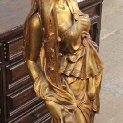  Composition Marked “ARP” Gold Painted Figural (approximately 6 Feet Tall) 