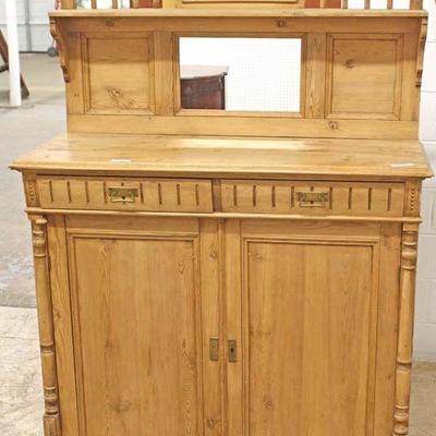  Pine Carved 2 Drawer 2 Door Victorian Style Buffet with Backsplash 