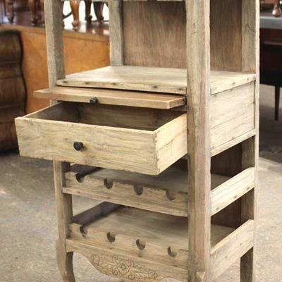  Nice Size Rustic Style One Drawer Wine Rack with Pull Out Tray 