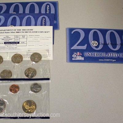  Set of 2 2000 United States Proof Set Philadelphia Uncirculated Coins 