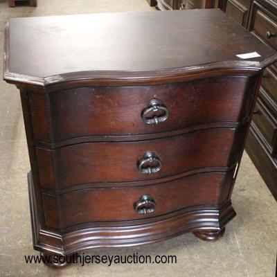  Contemporary Mahogany 3 Drawer Bedside Stand 
